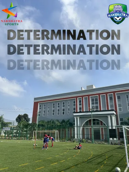 Determination is the key to success. Our players on the field, focused and ready for action.