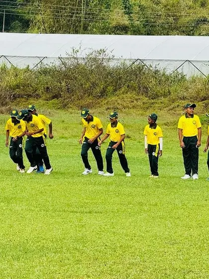 Players engage in agility drills during a training session in Sri Lanka.