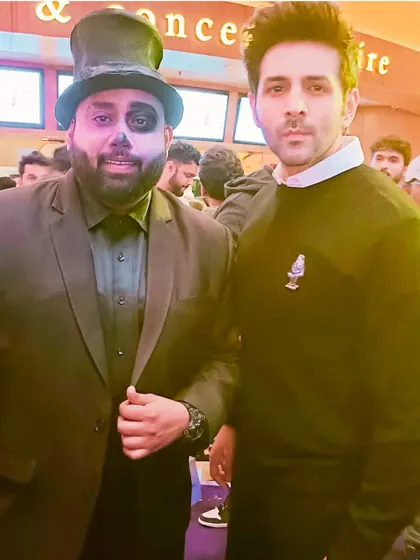 Another photo with my favorite actor, Kartik Aaryan. It's always a pleasure to meet him.