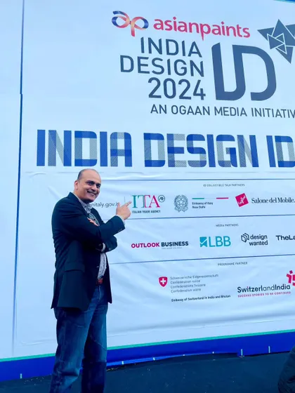 Our co-founder, Vineet Agarwal, at the India Design 2024 event. We believe in staying connected with the design community to bring the latest trends and ideas to our clients.