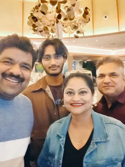 With Dr. Madhu sir and Prakruthi Mysore madam's family in Brisbane. They kindly took us out for dinner.