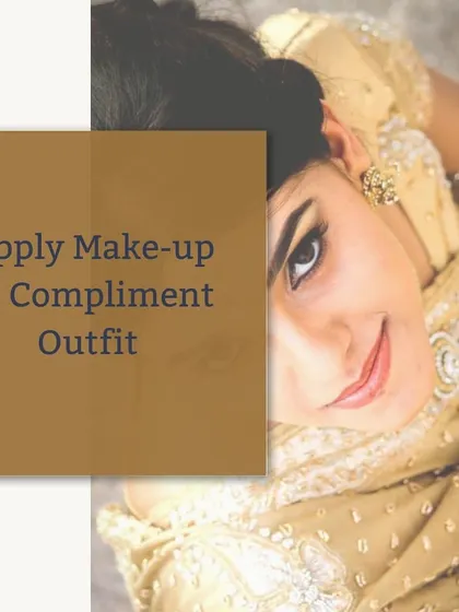 Your makeup should always complement your outfit. For this golden ensemble, a defined eye with a neutral lip enhances the look without overpowering it.