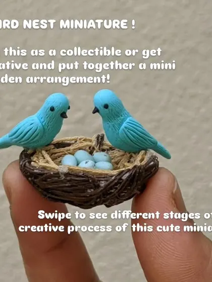 A bird nest miniature. You can use this as a collectible or get creative and put together a mini garden arrangement with it.