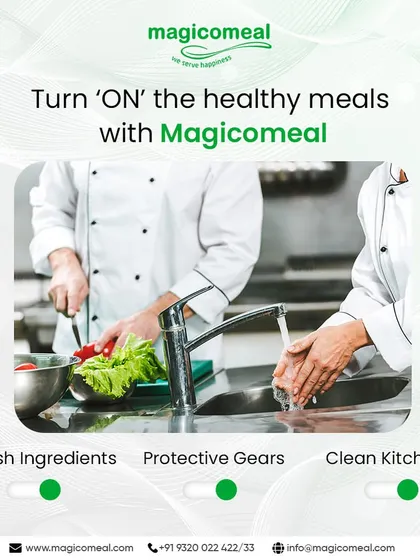 We turn on healthy meals by focusing on the fundamentals. This means always using fresh ingredients, ensuring our staff wears protective gear, and maintaining an impeccably clean kitchen environment.