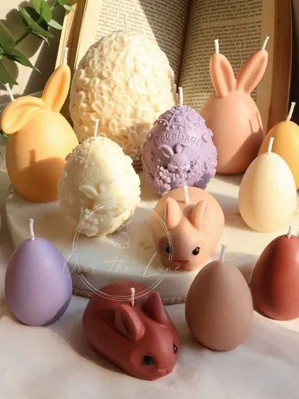 My full Easter collection, featuring an array of adorable bunnies and decorative eggs in soft pastel colors. These are perfect for your Easter festivities or as a sweet spring gift.