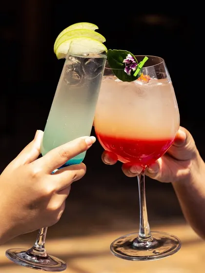 Quench your summer thirst with our refreshing drinks. This duo of colorful cocktails is the ultimate rescue from the scorching heat.