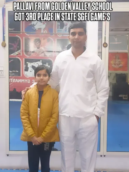 Pallavi from Golden Valley School, one of my dedicated students, secured 3rd place in the State SGFI Games.