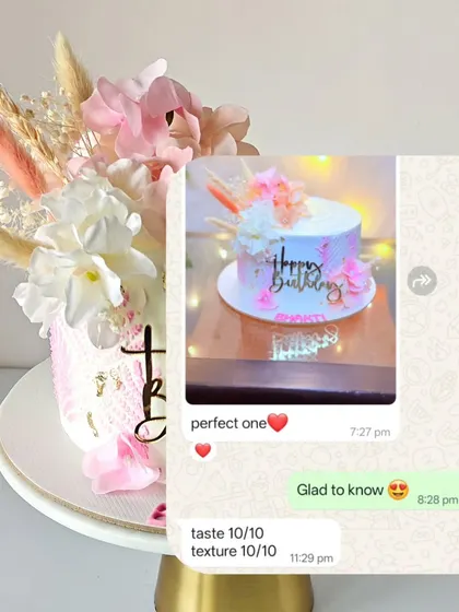 A perfect 10/10 review for taste and texture. I believe a cake should be as delicious as it is beautiful, and this feedback confirms I'm on the right track.
