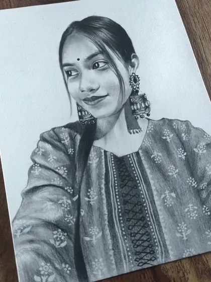 A follower sketch of a woman in a traditional kurta. I enjoy drawing different cultural styles and clothing.