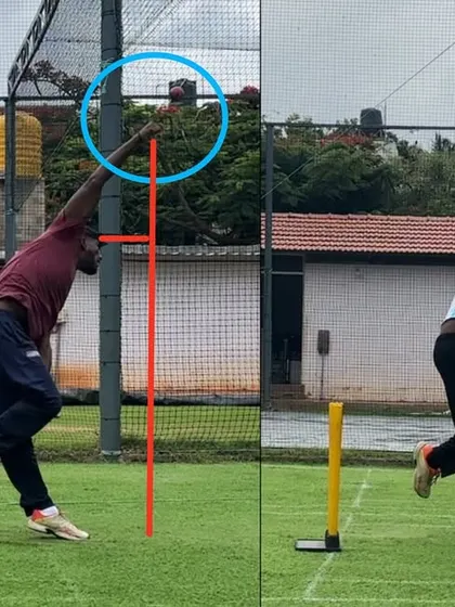 This right arm off spinner was struggling with uncontrolled lines due to a weak release. We worked on achieving the release at the highest point and maintaining an upright body, resulting in a much stronger and more accurate delivery.