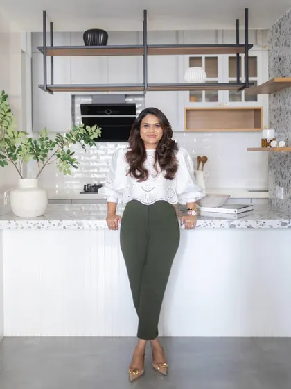 Pictured here in the kitchen of the Noir Blanc House, a space defined by its minimalist aesthetic and attention to detail. I believe that even the most functional areas, like an office pantry or a retail service counter, can be designed with quiet luxury and purpose.
