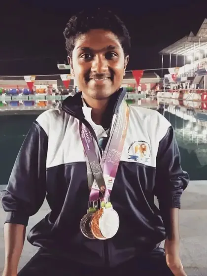 Celebrating our champions! We congratulate Naveen Venkatesh on his incredible achievement of winning one gold and two silver medals at the National Para Swimming Championships. His success inspires our entire community.