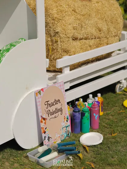 All the tools for creativity are laid out, inviting children to participate in a fun, themed art activity.
