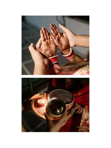 The beautiful final moments of the Karwa Chauth ritual. The mehandi is an important part of this tradition, and I am honored to be a part of it for so many families.