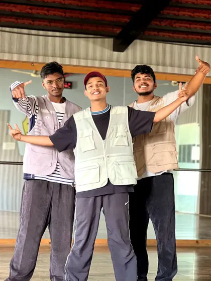 A picture with my crewmates that I really like. The bonds we build through dance are just as important as the routines we create.