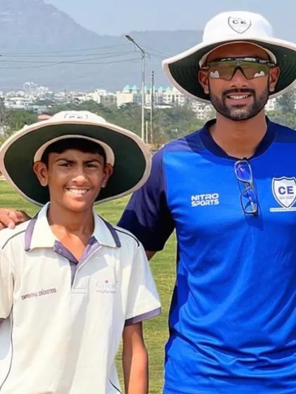 With Aayush Ambekar after his selection in the Payyade Trophy. It's rewarding to see a player you have mentored since childhood achieve their goals.