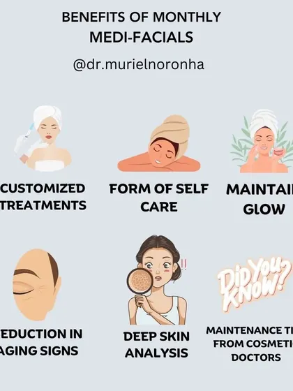 A monthly medi-facial is a great form of self-care. It provides customized treatment, deep skin analysis, and helps maintain your glow while reducing signs of aging.
