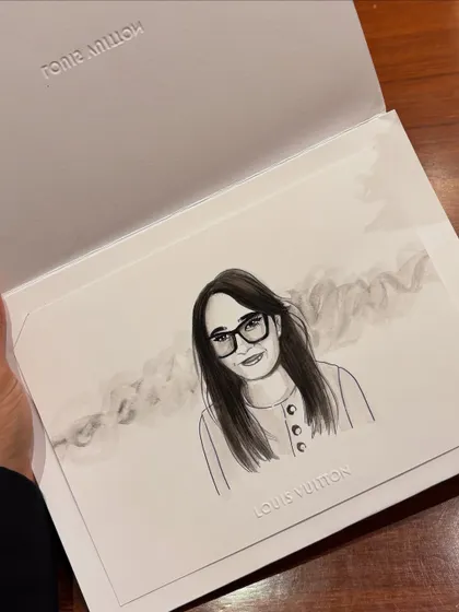 Another live watercolor illustration from the Louis Vuitton event. It's always an honor to use my skills to create something special that people can cherish for years to come.