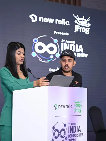 A few moments from hosting the India DevOps Show 2024. From interacting with attendees to keeping the energy up on stage, it was a full day of engagement and learning.