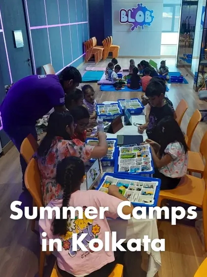 A view of our Summer Camp in action at our Kolkata location, filled with engaged and happy kids.