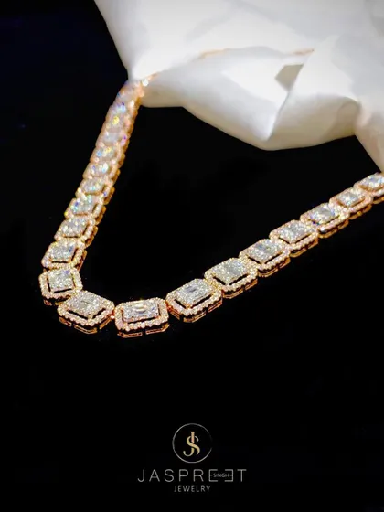 This spectacular emerald-cut diamond necklace has found its forever home. It’s always a pleasure to see my creations become a part of someone’s collection.