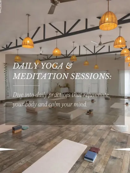 A glimpse of the beautiful shala where we hold our daily yoga and meditation sessions on retreat.