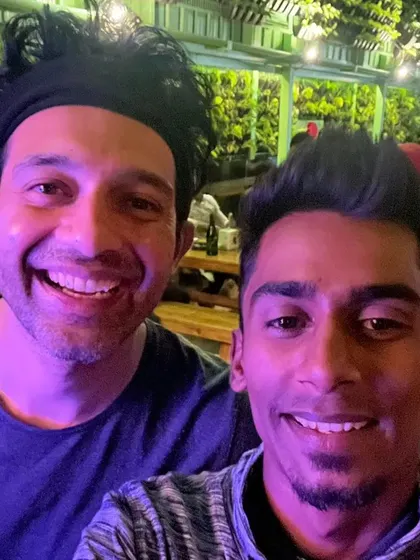 With the one and only Martin D'Souza. His vibe is always on top, and it's inspiring to connect with legends in the industry.