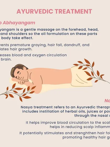 For men experiencing thinning hair, Ayurveda offers powerful, natural solutions. Treatments like Shiro Abhayangam (head massage) and Nasya (nasal therapy) improve circulation and stimulate hair follicles for stronger growth.