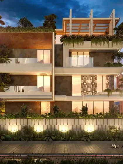 This 3D visualization showcases our approach to transforming a compact plot into an iconic, multi-level bungalow. We designed a flowing facade and integrated green terraces to create a home that feels both expansive and warm, embodying modern luxury.