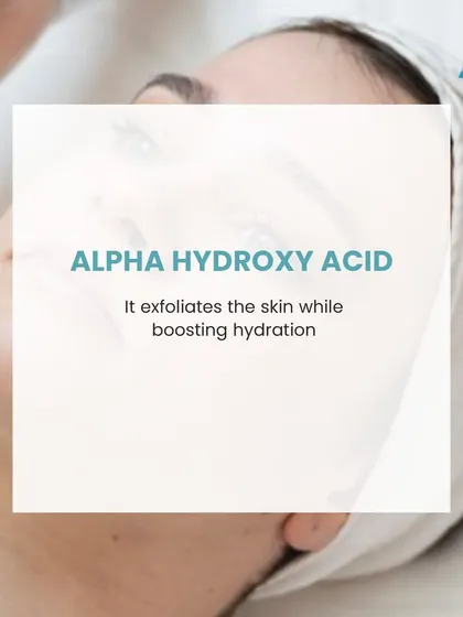 Alpha Hydroxy Acids (AHAs) are water-soluble and work on the skin's surface. They are excellent for exfoliating dead skin cells while also boosting hydration, making them great for treating dullness and dryness.