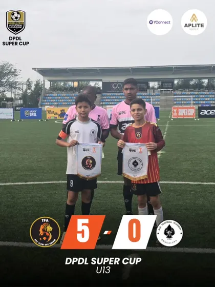 A phenomenal 5-0 victory for our U13 team in the DPDL Super Cup against Ace Football Academy.