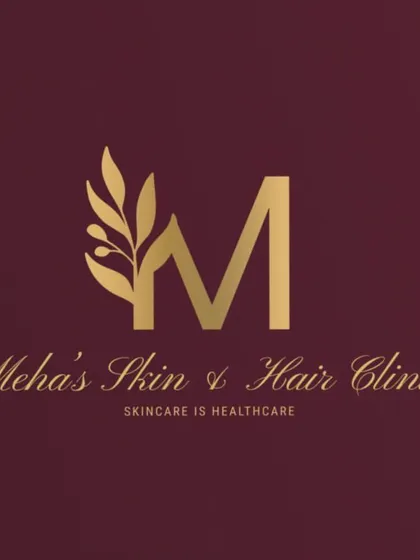 This is the logo for my practice, Meha's Skin & Hair Clinic. The motto is simple but true: Skincare is Healthcare.