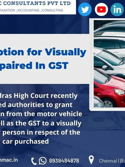 In a positive ruling, the Madras High Court has directed authorities to grant GST and motor vehicle tax exemptions to a visually impaired person for a car purchase. This highlights specific exemptions that I can help eligible individuals claim.