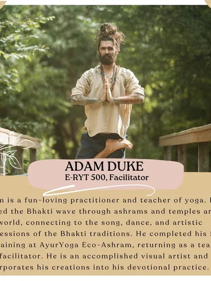 Captions will provide specific details about each retreat, its facilitators, and the daily activities, as seen in the media (e.g., "Learn the theory of Qigong and Traditional Chinese Medicine," "A serendipitous meeting at our ashram led to the creation of our Yin Yang Yoga retreat," "Daily offerings at our Bhakti retreat include kirtan and ecstatic dance.").