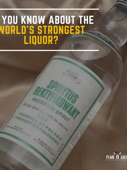 A post asking about the world's strongest liquor. We engage our audience with questions and share fascinating facts about extreme spirits like Spirytus.