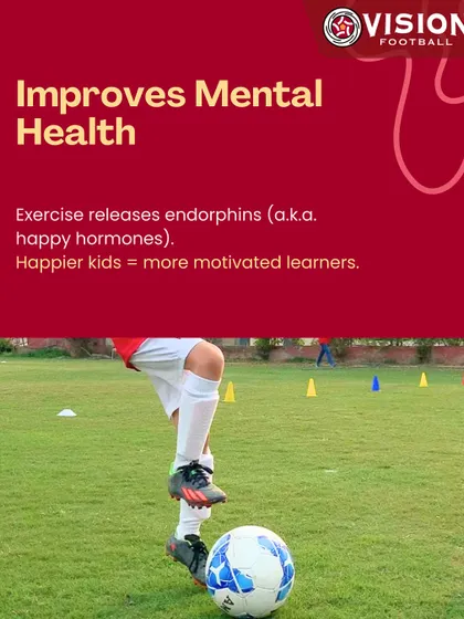 A healthy body supports a healthy mind. The physical exercise from football releases endorphins, leading to happier kids and more motivated learners.