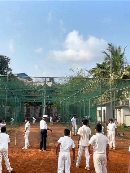 The U14 Dombivli Centre squad during a net session. These camps are crucial for identifying and nurturing talent from the suburbs.