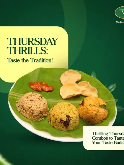 Our Thursday Thrills combo lets you taste the tradition with a selection of three different variety rices, each with its own unique flavor profile.