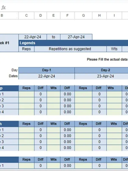The weekly view of a client's program. This level of detail ensures that both the client and I are accountable and clear on the plan for the week.