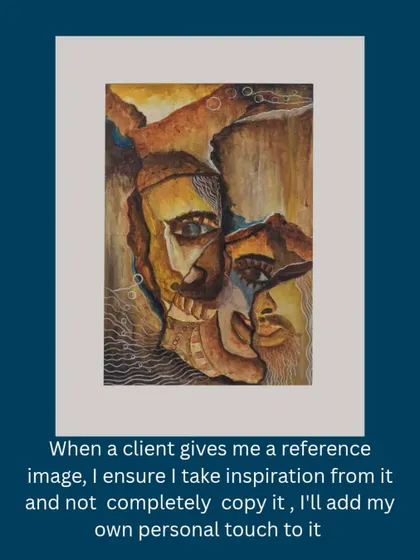 When a client gives me a reference image, I ensure I take inspiration from it but never copy it completely. I always add my own personal touch to make it original.