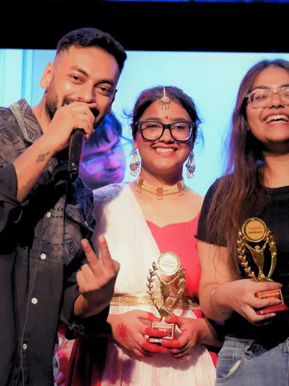Celebrating with the winners. Here I am with the award recipients at Expression 2025, sharing their moment of victory.