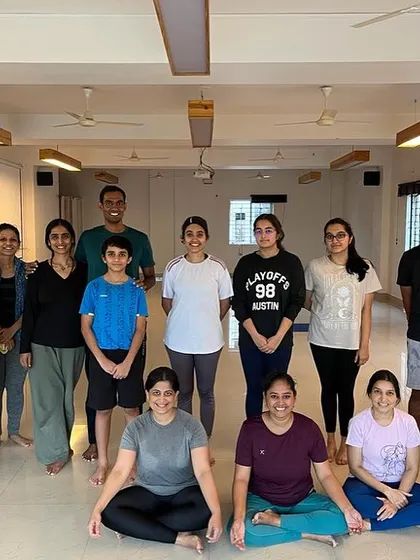 A group photo with Kapil after he graciously taught classes at the shala while I was away. The community was blessed to have the chance to study under him, and we are all deeply grateful.