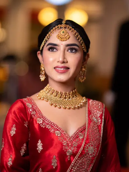 Another angle of the Nykaa masterclass look, showing the beautiful smile and the way the makeup glows under the lights.