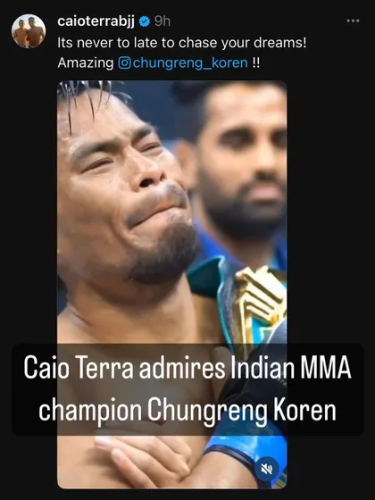 Project Battlefit athlete Chungreng Koren, who missed his Road To UFC chance due to contracts, earns appreciation from BJJ legend Caio Terra. His journey from a farmer to an MMA champion is a testament to his work ethic.