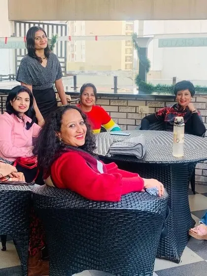 Chilling with the ladies after the inauguration. These moments of connection are what our community is all about.
