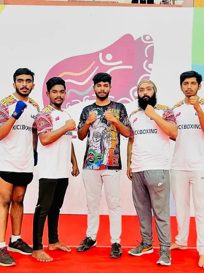 Another shot of my kickboxing team, focused and prepared for the national championships in Kerala.
