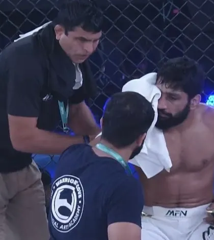 In the corner between rounds. A look at the crucial instructions and support our coaches provide during a fight. We are with our fighters every second of the battle.