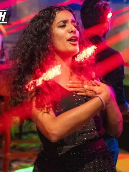 Caught in the red lights and the rhythm. A dancer feeling the music at Babylonia during one of my sets with Curlytales Events.