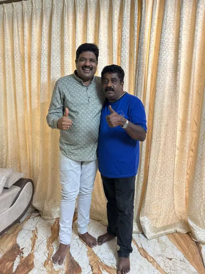 Another picture with Chandranna. We both share a love for making people happy, he with his food and I with my comedy.