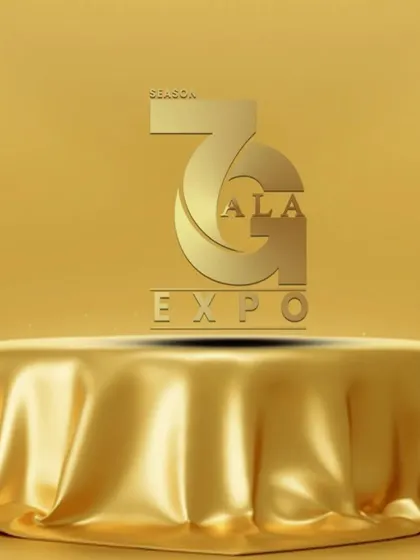 A stylish graphic announcing the upcoming Season 7 of our Gala Expo. We invite investors to take a leap towards their dream investment at this grand spectacle.